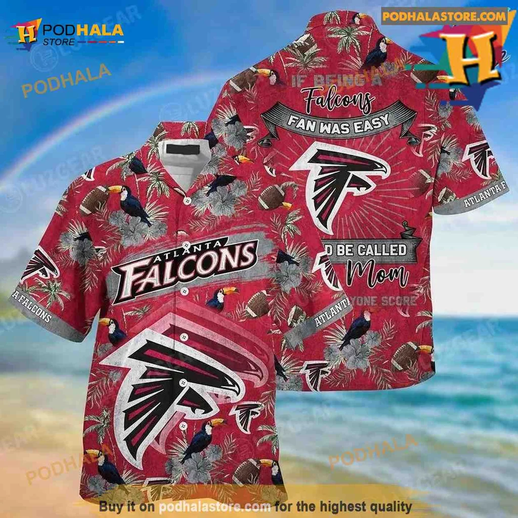 Atlanta Falcons Beach Aloha Shirt Featuring Tropical Design And Family Fun