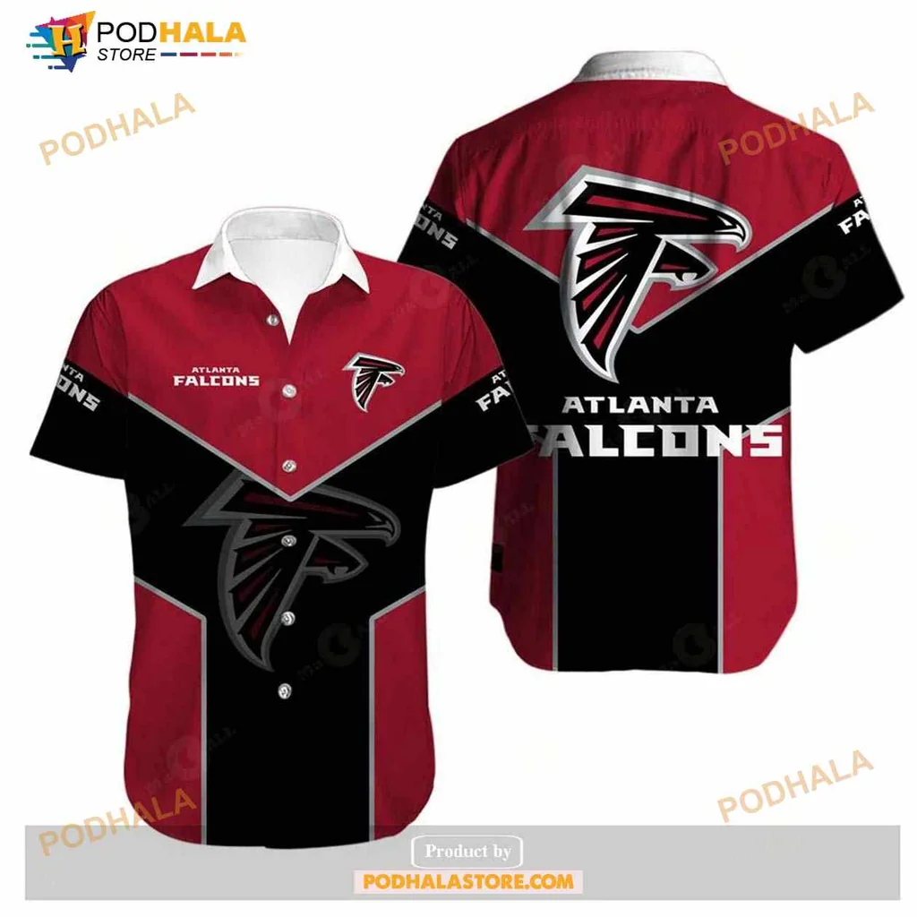 Atlanta Falcons Fan Hawaiian Shirt, Bold Red And Black Design For Game Day
