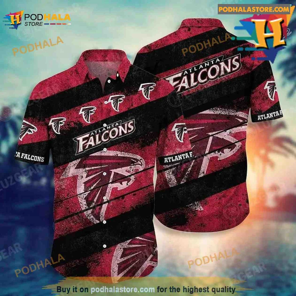 Atlanta Falcons Hawaiian Shirt, Bold Tropical Pattern For Fans