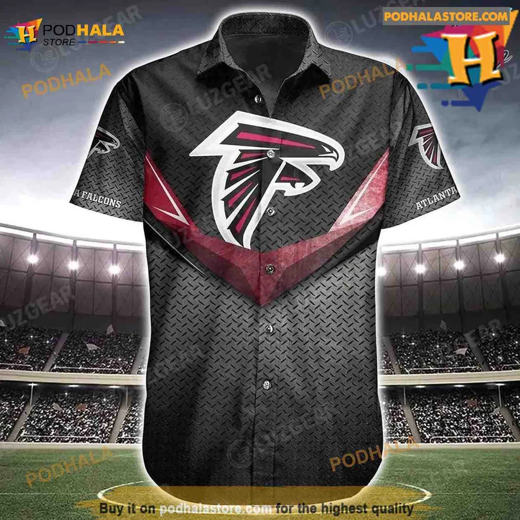 Atlanta Falcons Hawaiian Shirt Featuring Bold Logo Design For Fans