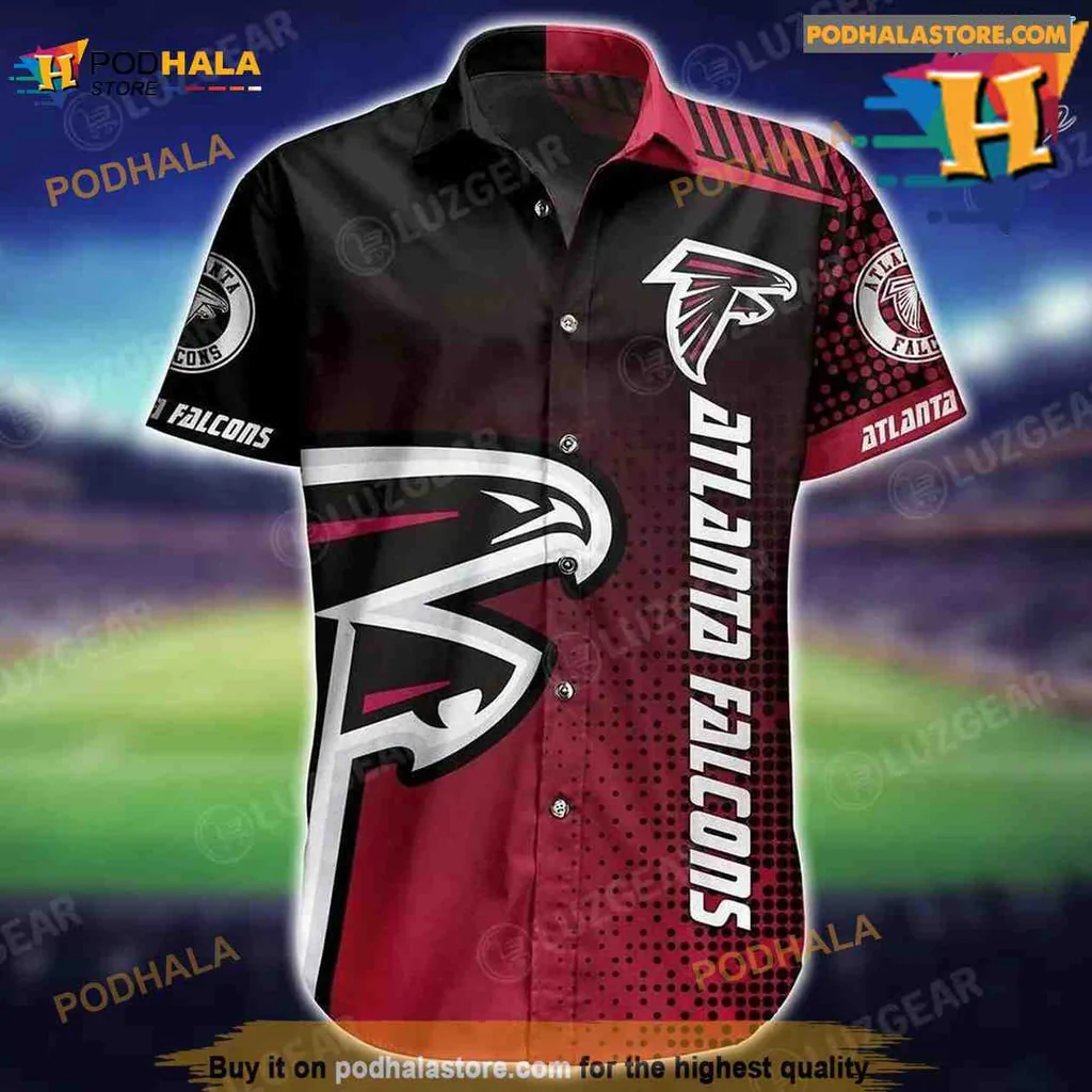 Atlanta Falcons Hawaiian Shirt Featuring Bold Team Logo And Colors