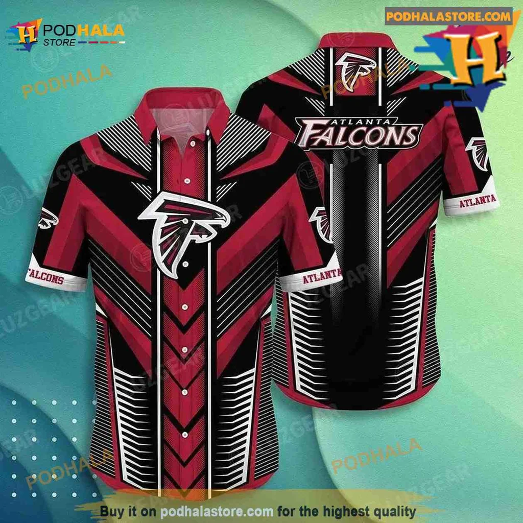 Atlanta Falcons Hawaiian Shirt Featuring Bold Team Logo And Colors