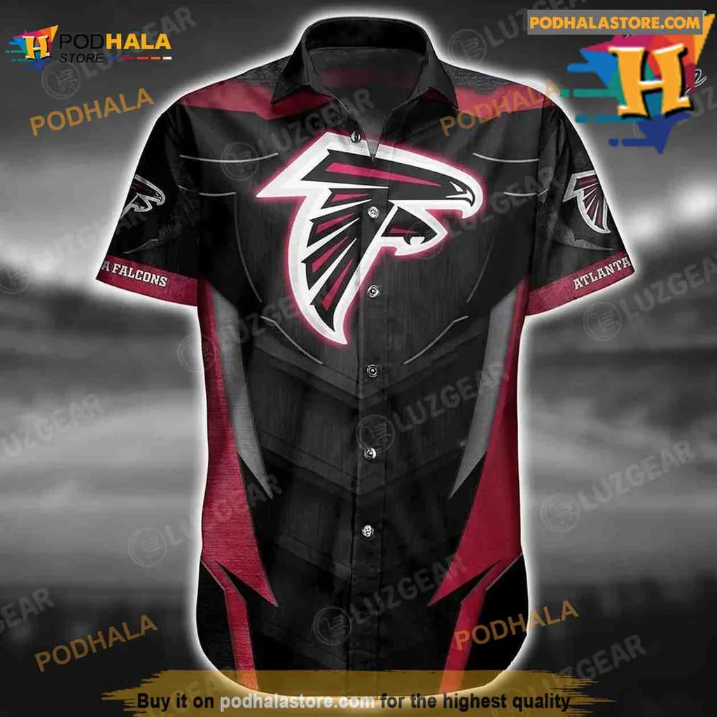Atlanta Falcons Hawaiian Shirt Featuring Bold Team Logo And Colors