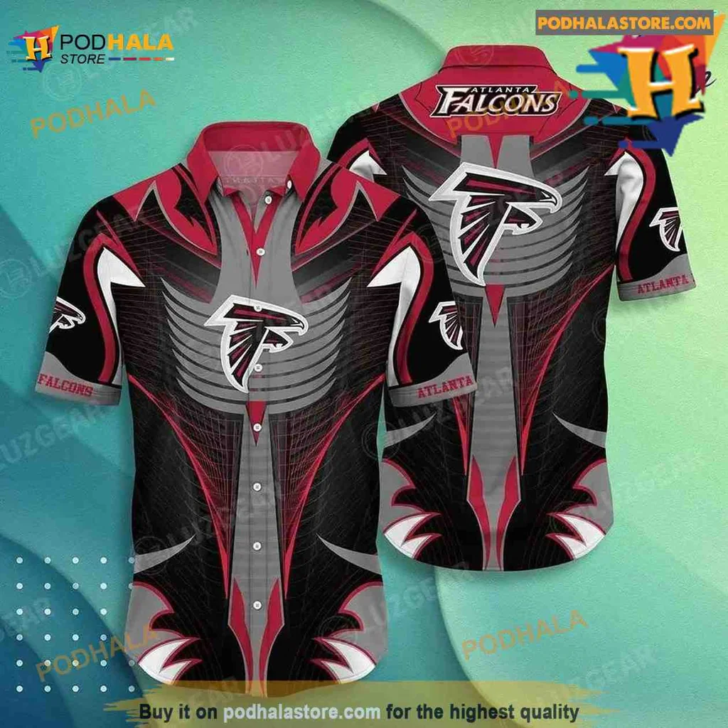 Atlanta Falcons Hawaiian Shirt Featuring Bold Team Logo For Fans