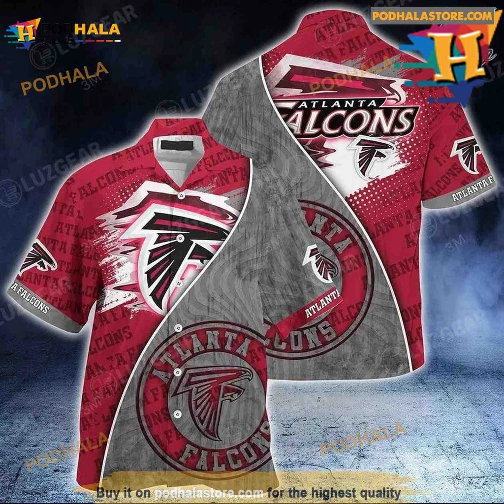 Atlanta Falcons Hawaiian Shirt Featuring Team Logo And Vibrant Design