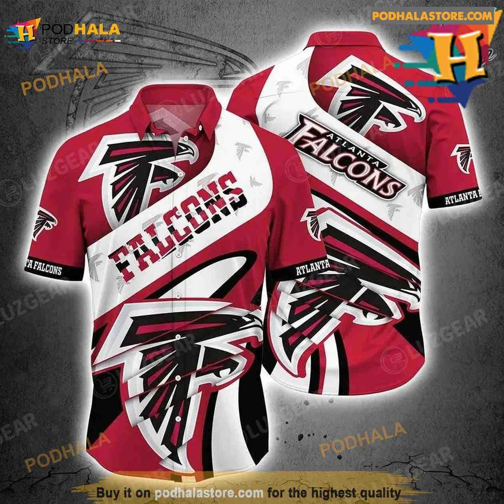 Atlanta Falcons Hawaiian Shirt With Bold Team Logo