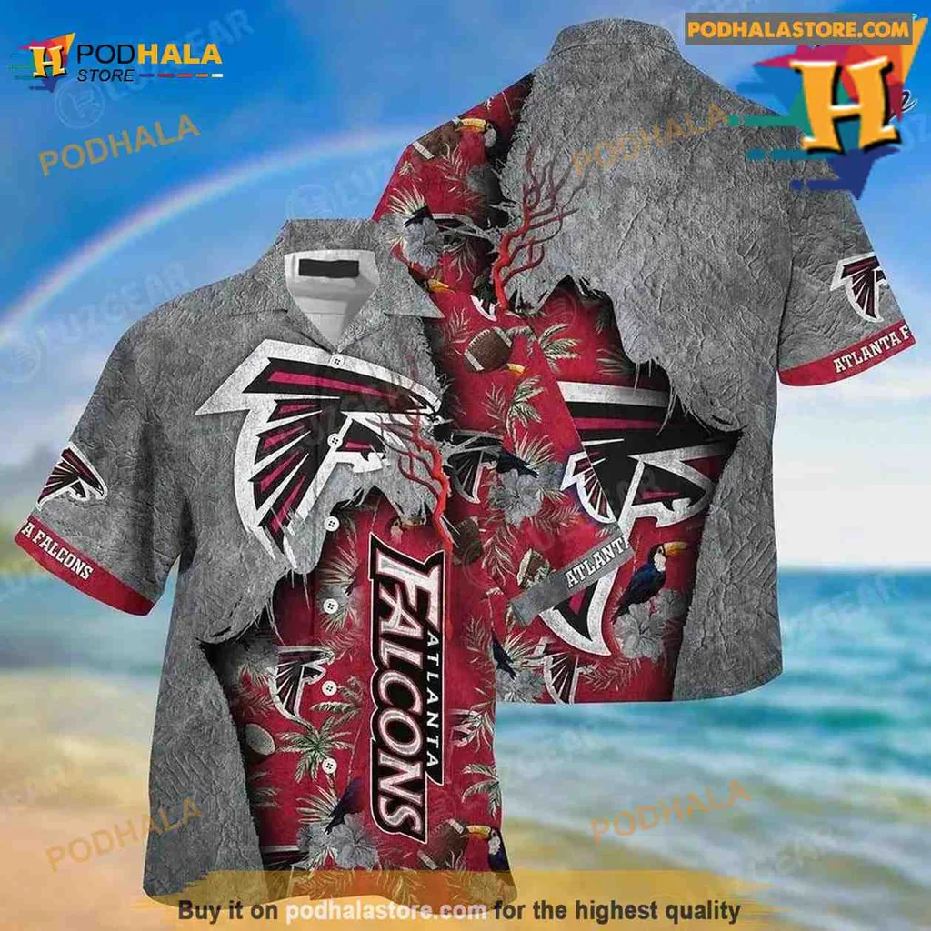 Atlanta Falcons Hawaiian Shirt With Tropical Design