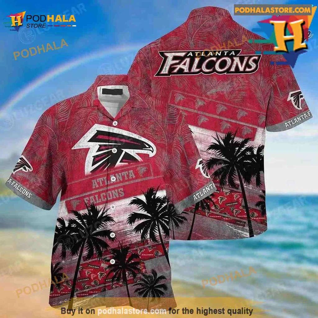 Atlanta Falcons Hawaiian Shirt With Tropical Motif For Football Fans