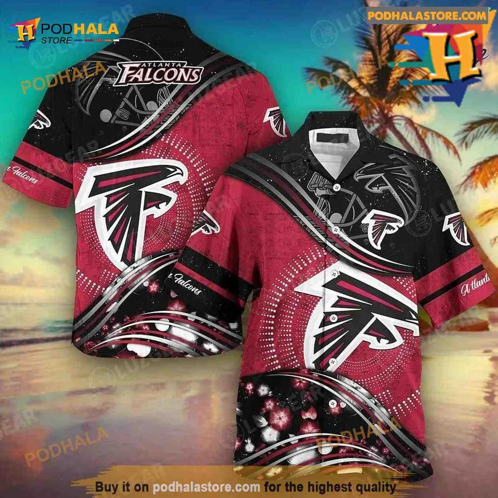 Atlanta Falcons Hawaiian Shirt With Vibrant Red And Black Design