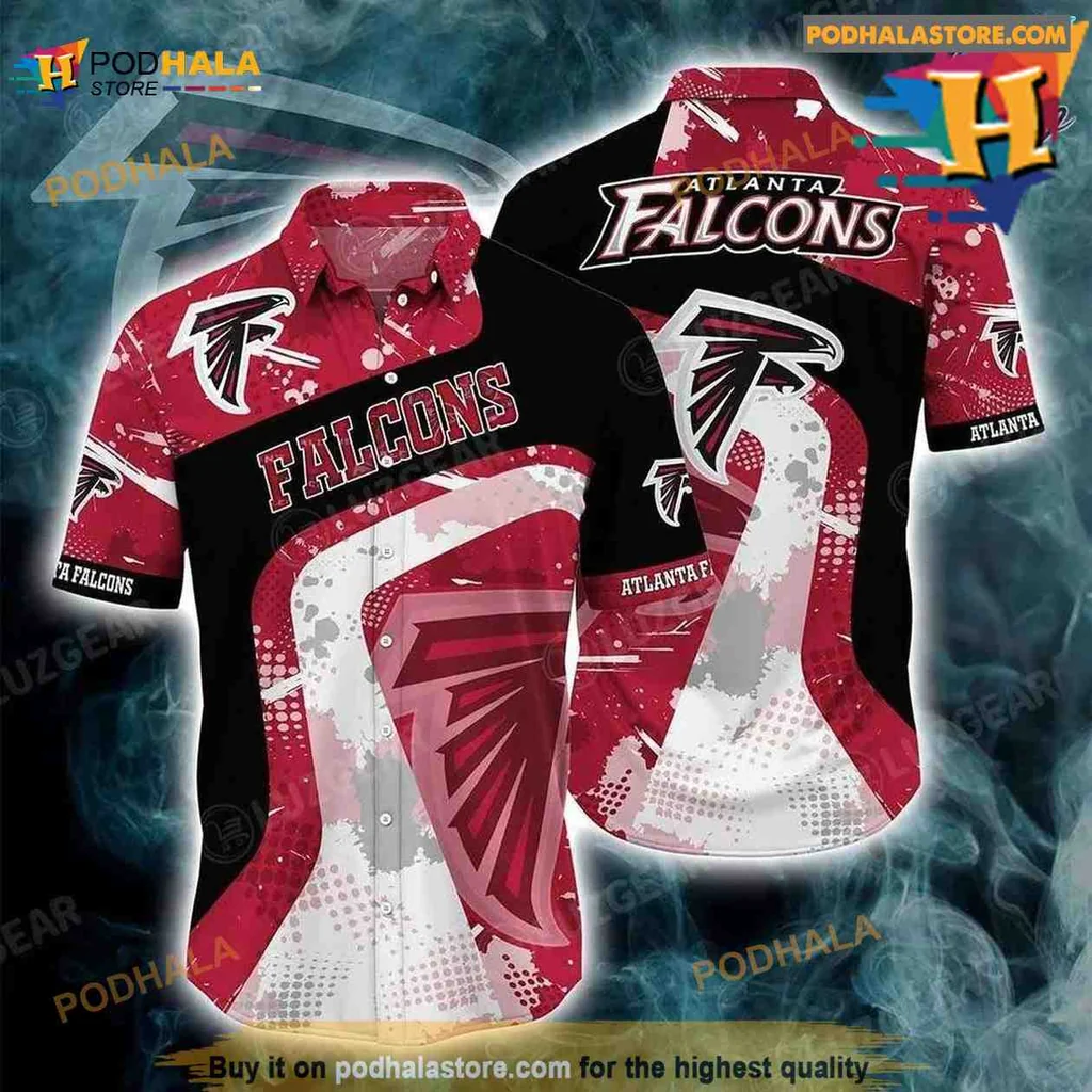 Atlanta Falcons Summer Aloha Shirt With Bold Logo For Nfl Fans
