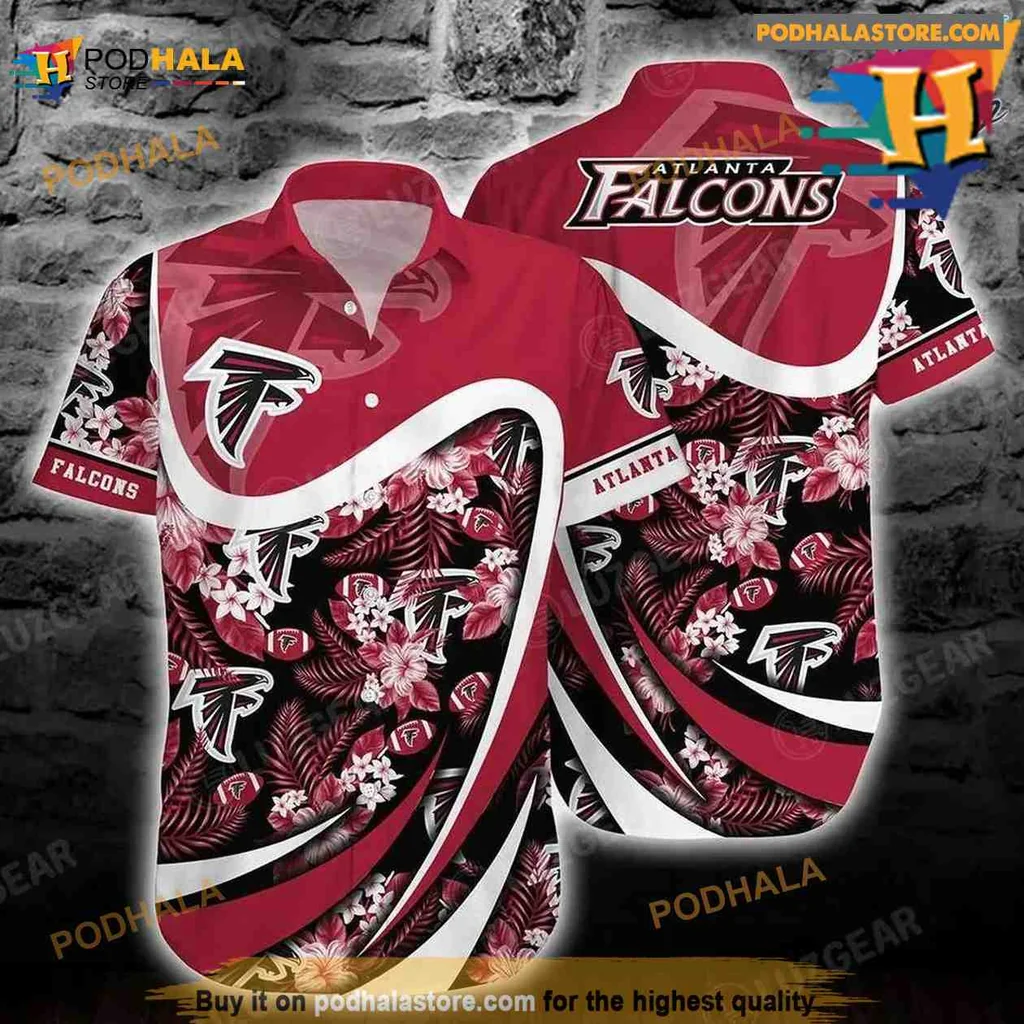 Atlanta Falcons Tropical Aloha Shirt With Floral Patterns For Sports Fans