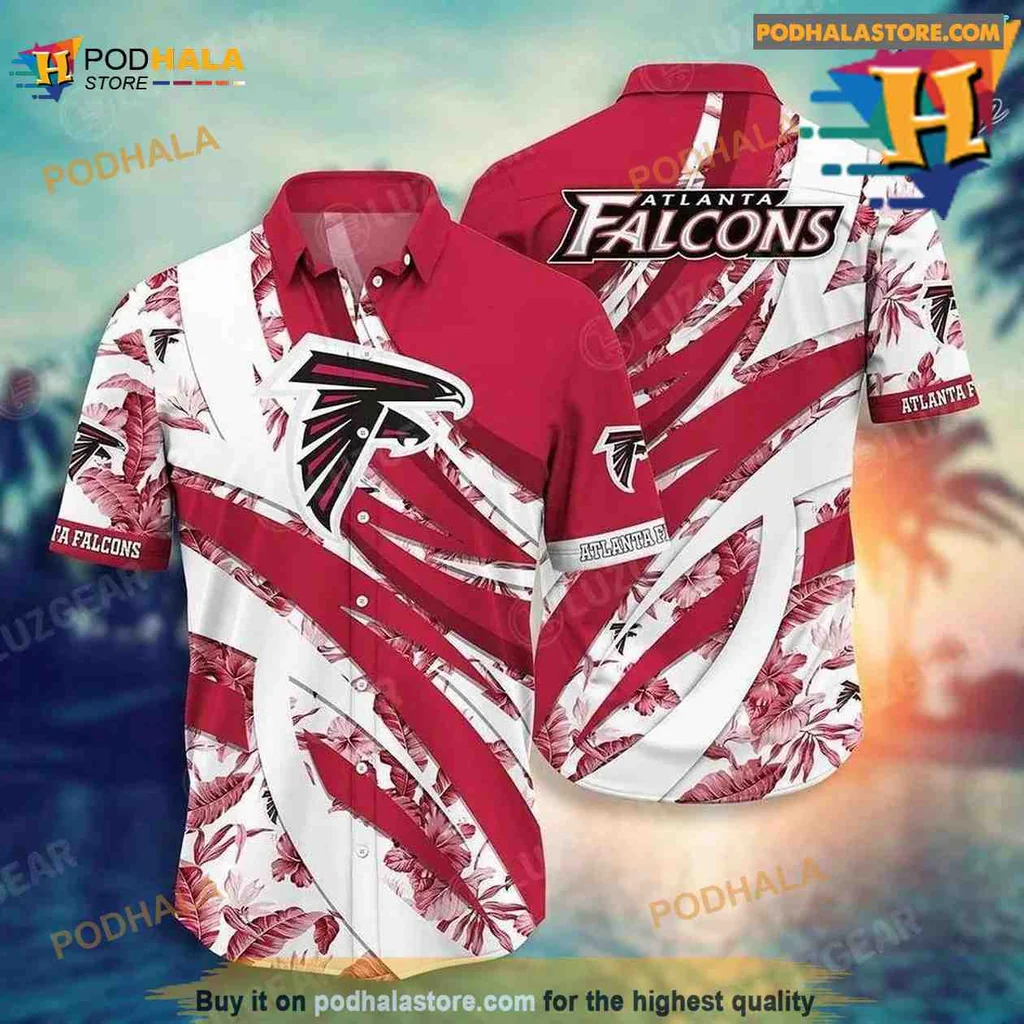 Atlanta Falcons Tropical Aloha Shirt With Vibrant Design For Game Days