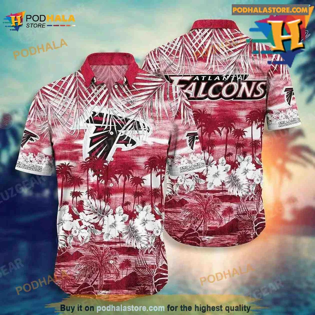 Atlanta Falcons Tropical Aloha Shirt With Vibrant Design For Summer Fun