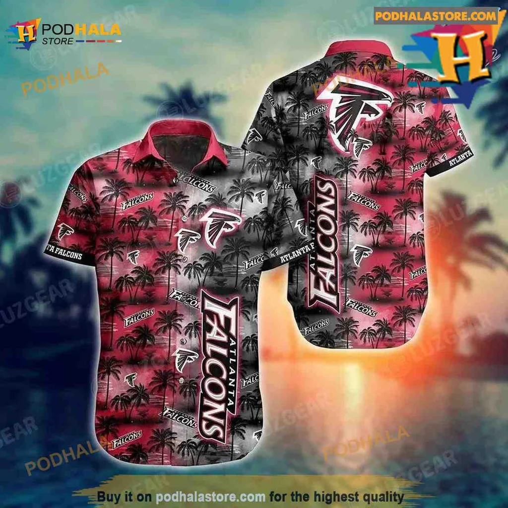 Atlanta Falcons Tropical Aloha Shirt With Vibrant Team Logo