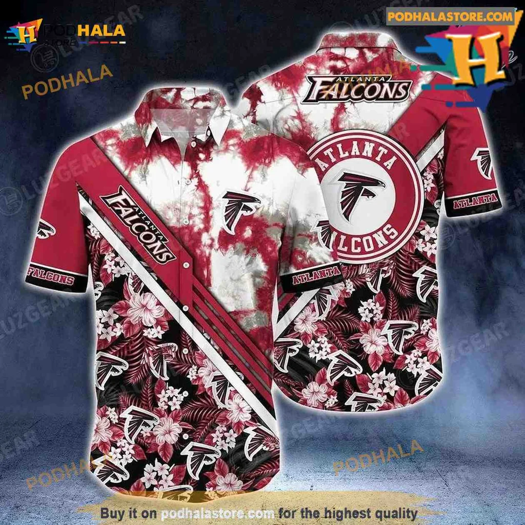 Atlanta Falcons Tropical Hawaiian Shirt With Bold Floral Design