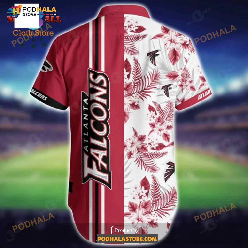 Atlanta Falcons Tropical Hawaiian Shirt With Bold Team Colors And Floral Design