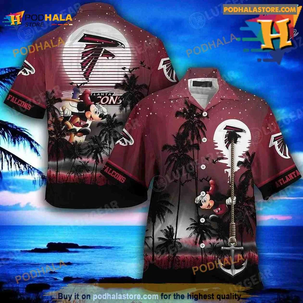 Atlanta Falcons Tropical Hawaiian Shirt With Team Logo And Palm Trees