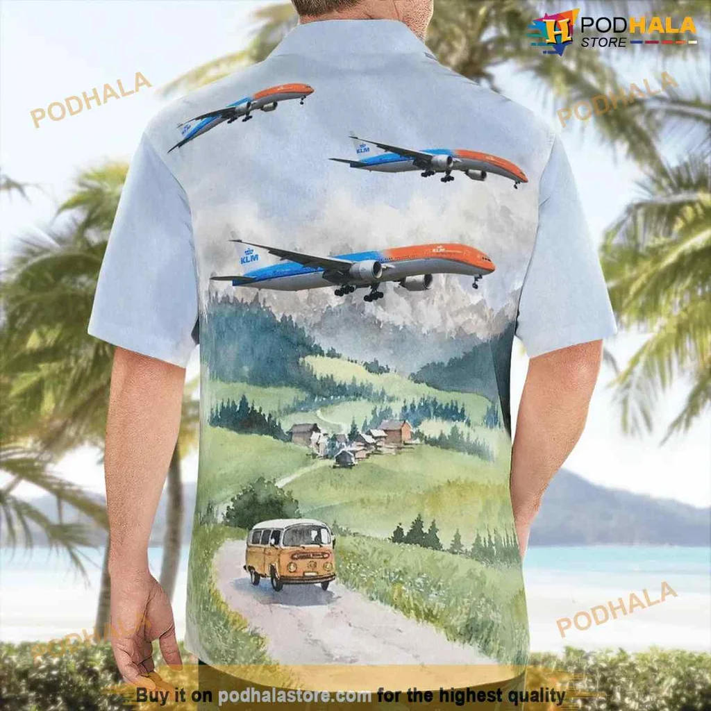 Aviation Adventure Aloha Shirt Featuring Boeing 777 300er In Scenic Design Aviation Adventure Aloha Shirt Featuring Boeing 777 300er In Scenic Design