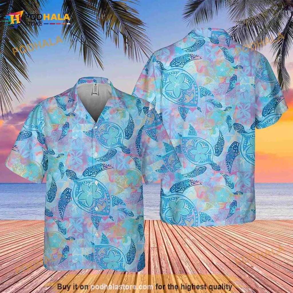 Baby Sea Turtles Hawaiian Shirt, Tropical Ocean Vibes