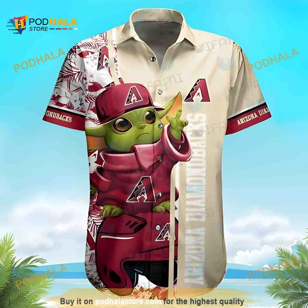 Baby Yoda Arizona Diamondbacks Hawaiian Shirt With Playful Design