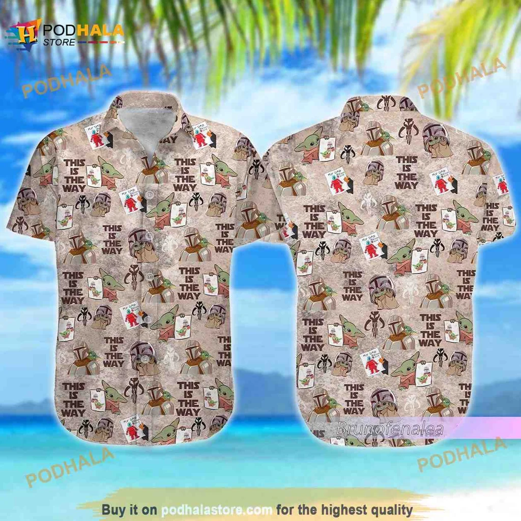 Baby Yoda Hawaiian Shirt Featuring This Is The Way Design