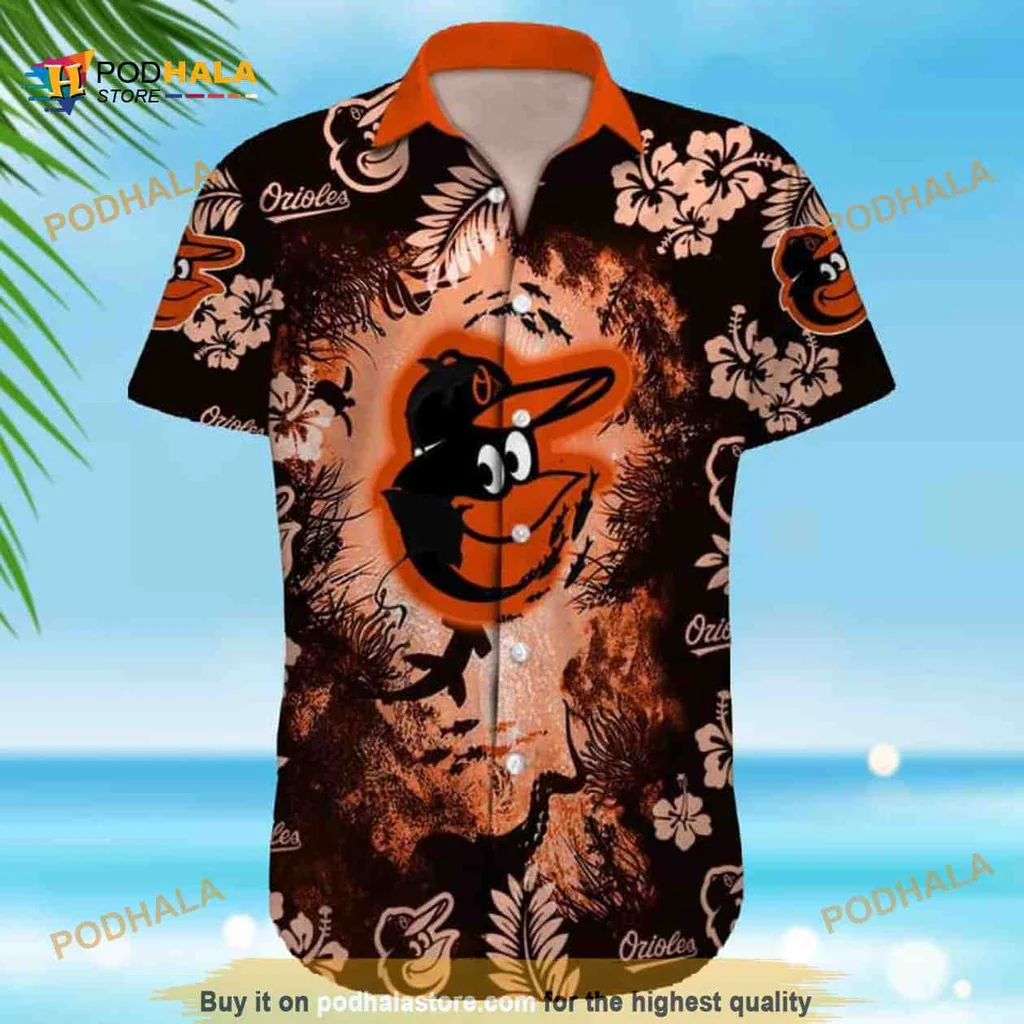 Baltimore Orioles Hawaiian Shirt Featuring Vibrant Mascot And Tropical Design