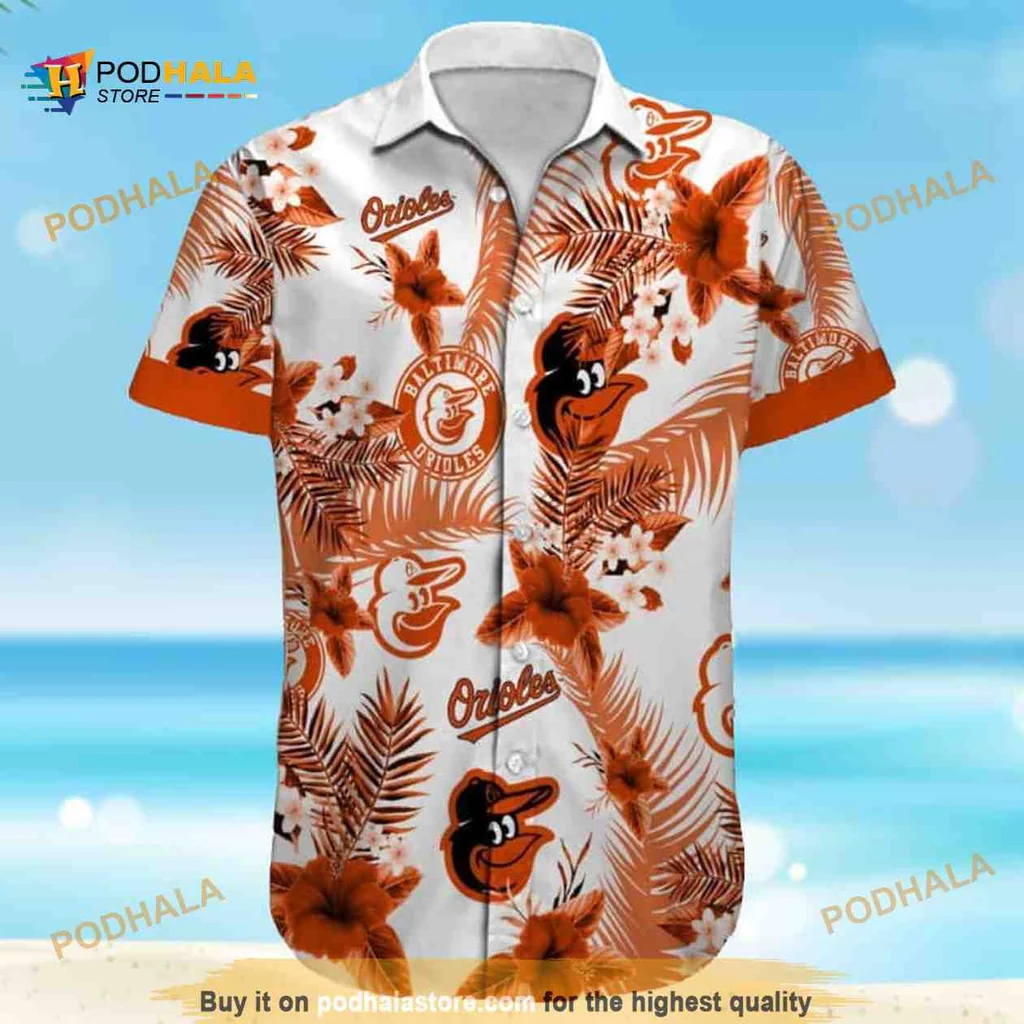 Baltimore Orioles Hawaiian Shirt With Tropical Design For Fans