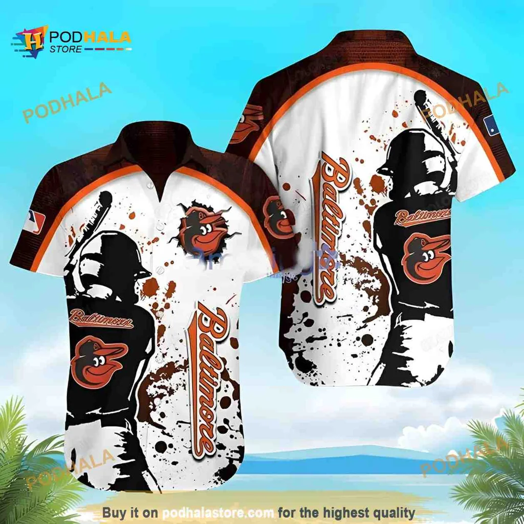 Baltimore Orioles Hawaiian Shirt With Vibrant Logo And Baseball Design