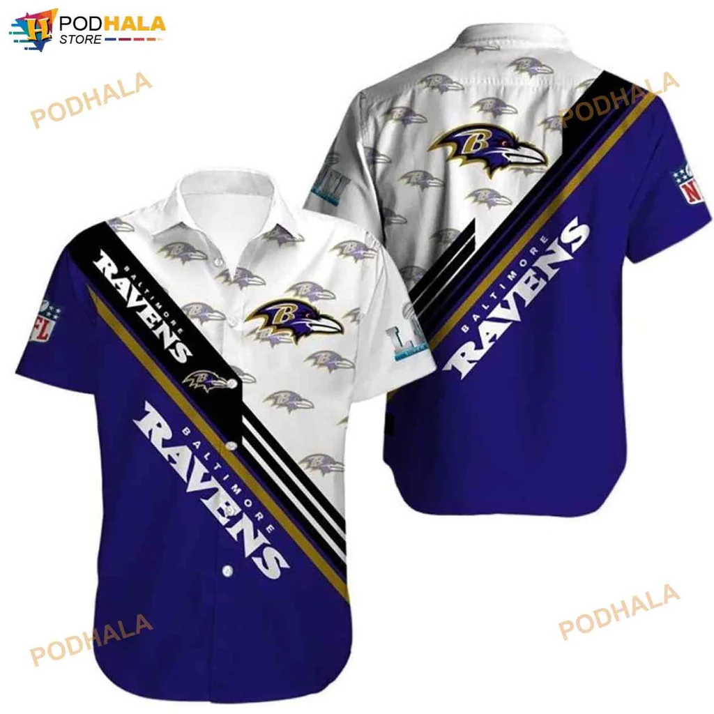 Baltimore Ravens Funny Hawaiian Shirt With Vibrant Team Colors