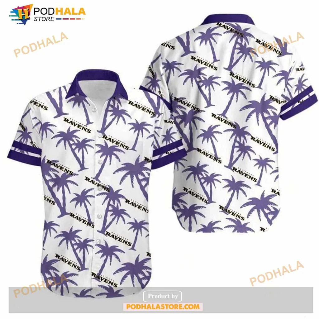 Baltimore Ravens Tropical Shirt With Palm Trees For Nfl Fans