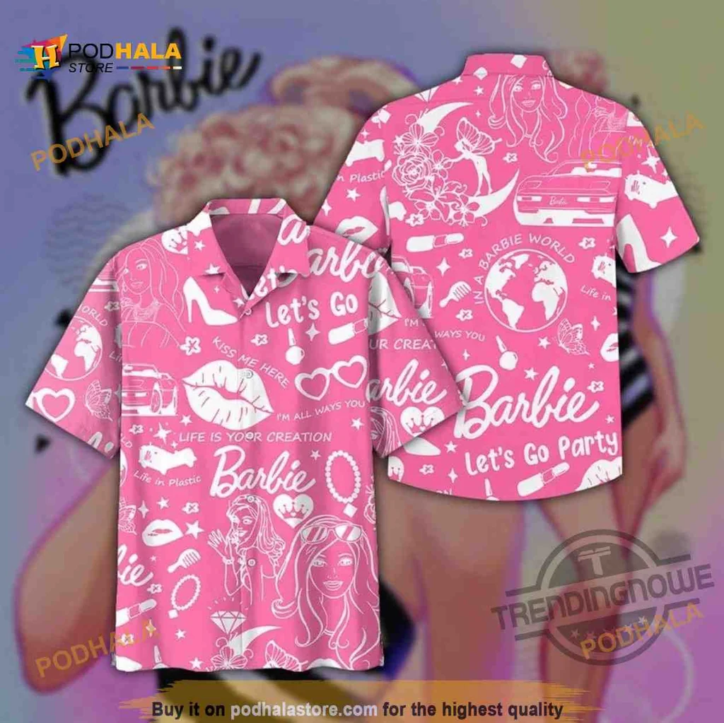 Barbie Summer Aloha Hawaiian Shirt With Fun Graphics And Playful Motifs