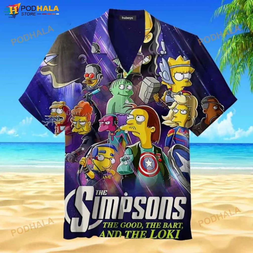 Bart Simpson Funny Hawaiian Shirt, The Good The Bart And The Loki Design