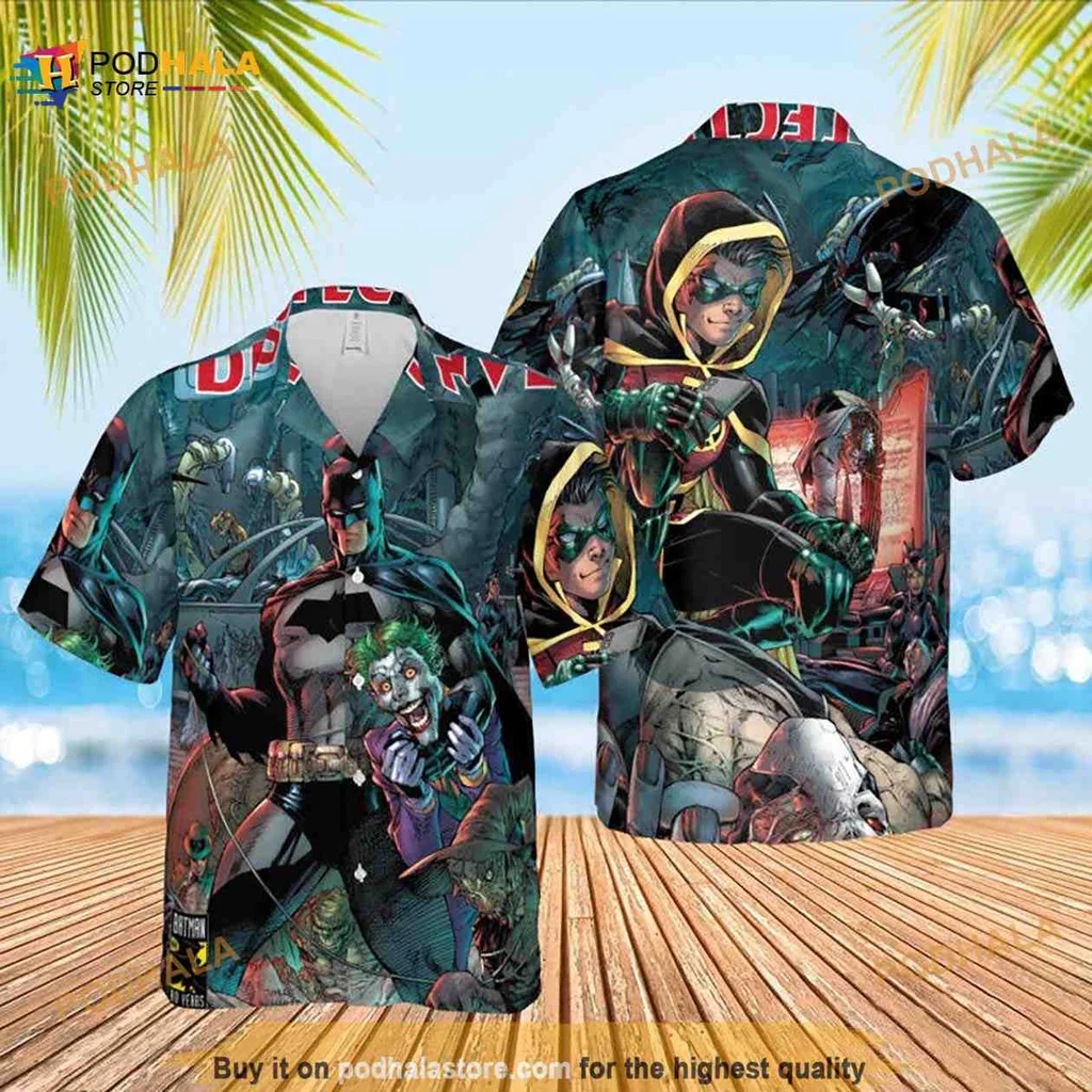 Batman Joker Comic Book Hawaiian Shirt, Vibrant Design For Fans