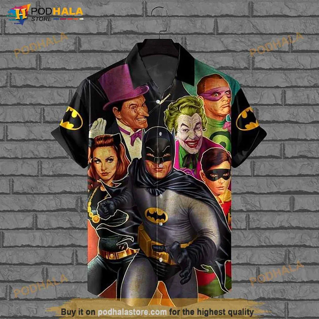 Batman Villains Hawaiian Shirt Featuring Joker, Riddler, And Catwoman