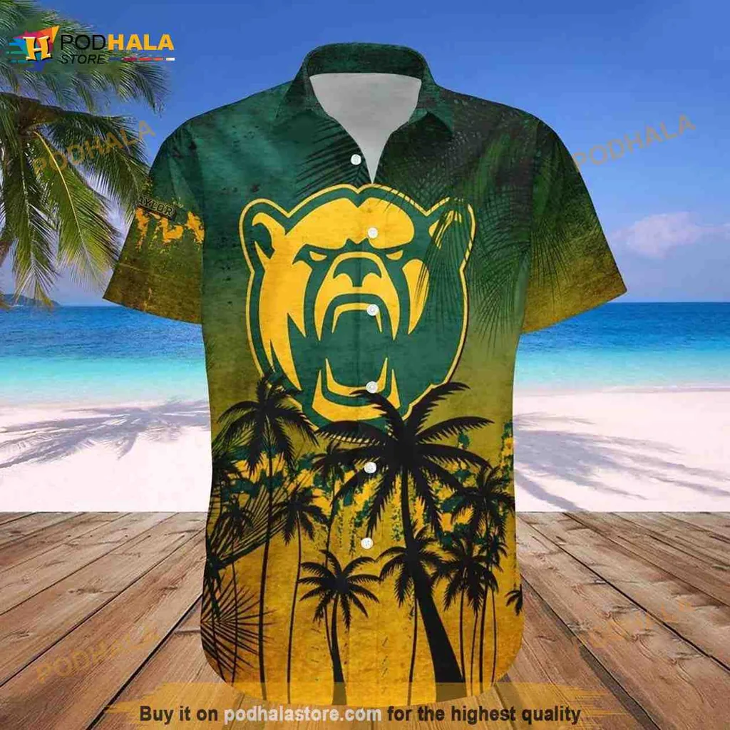 Baylor Bears Tropical Hawaiian Shirt With Fierce Bear Graphic Baylor Bears Tropical Hawaiian Shirt With Fierce Bear Graphic