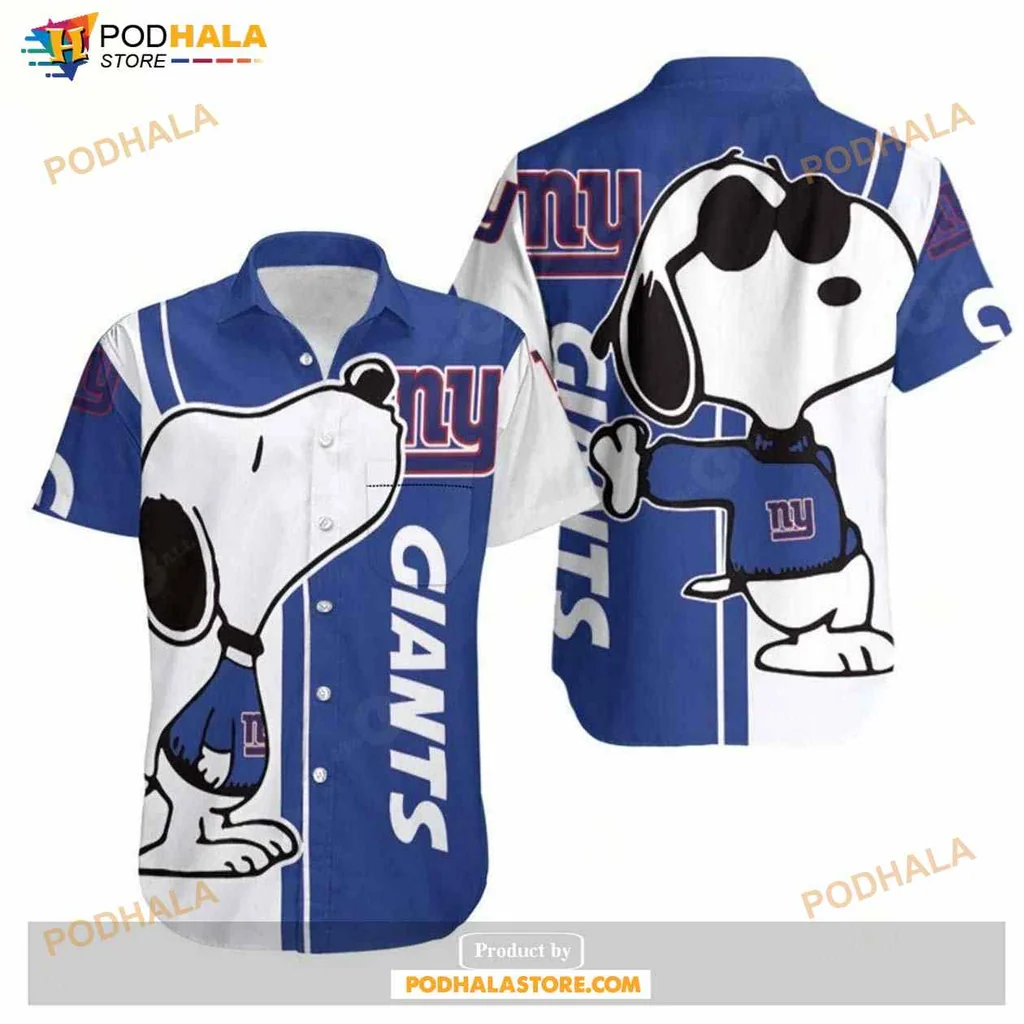 Beagle Dog Giants Aloha Shirt With Cartoon Character And Sunglasses