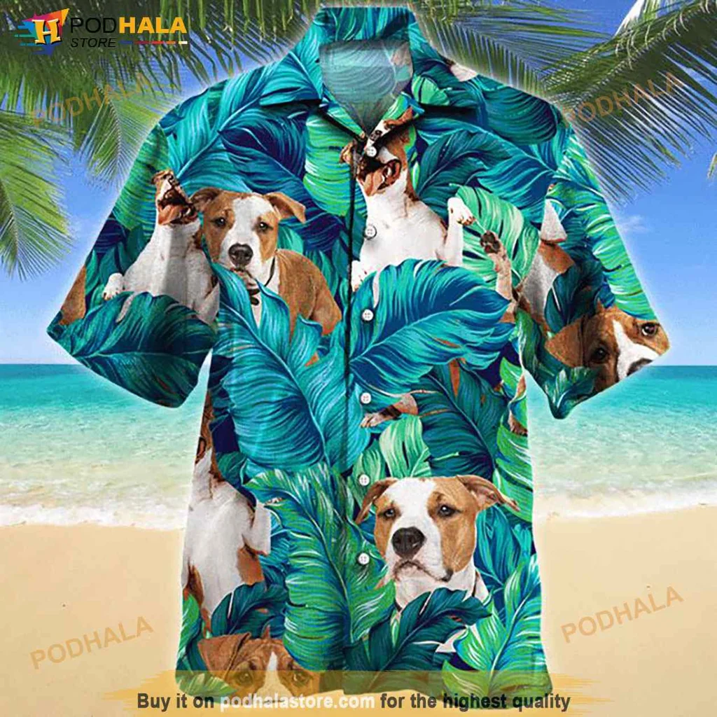 Beagle Dog Lover Hawaiian Shirt With Tropical Print And Playful Design