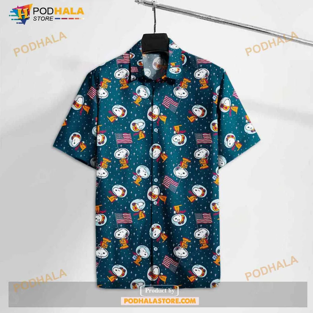 Beagle Dog Space Hawaiian Shirt With Cute Cartoon Beagles And Stars