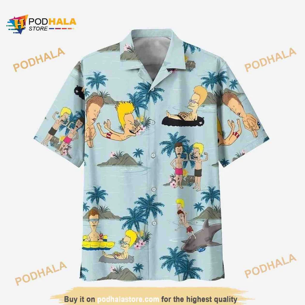 Beavis And Butt Head Hawaiian Shirt With Tropical Summer Vibe