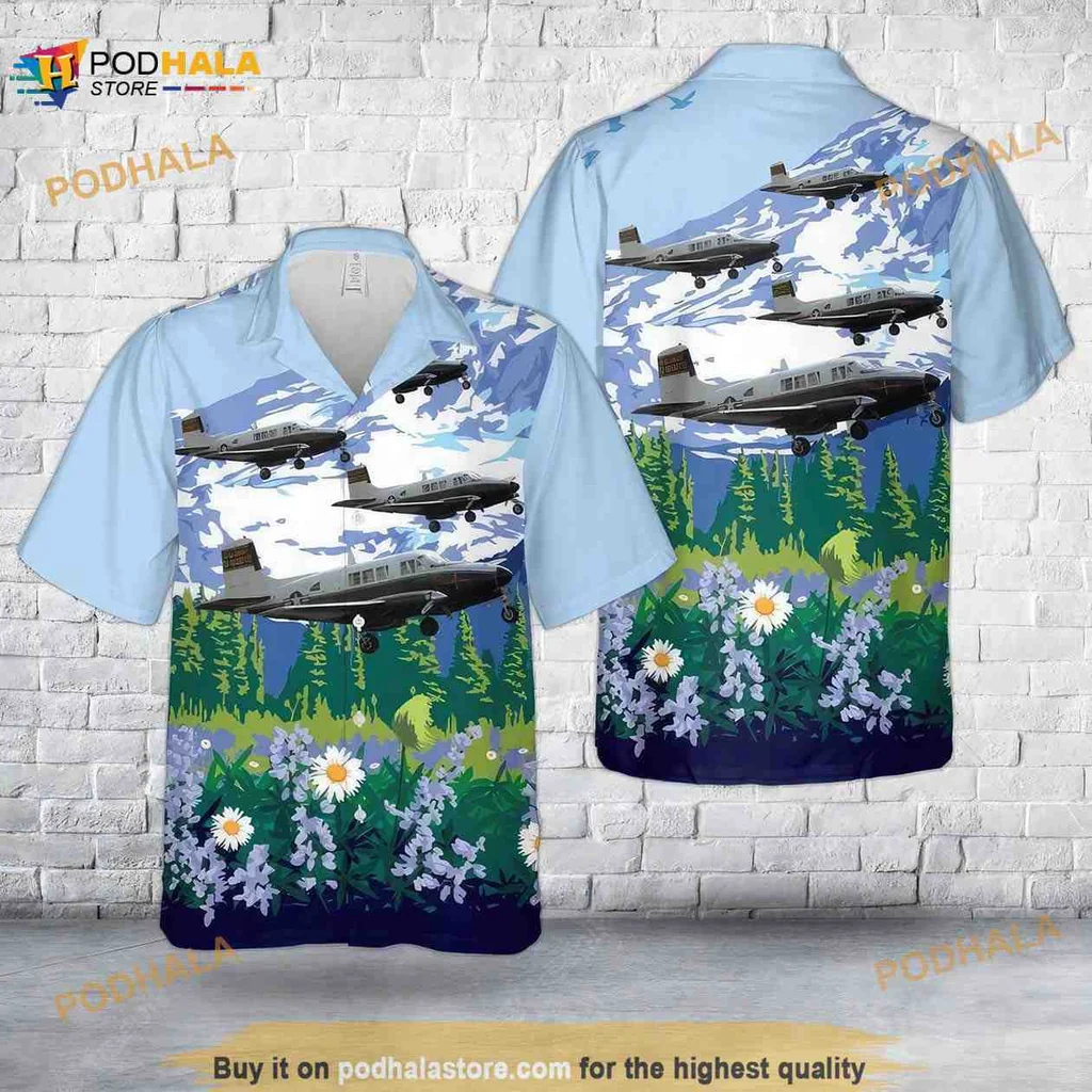 Beechcraft 65 Queen Air Hawaiian Shirt With Vibrant Aircraft Design