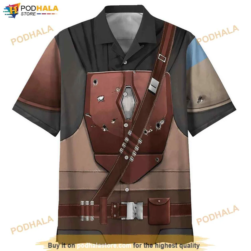 Beskar Armor Hawaiian Shirt, Star Wars Inspired Cosplay Shirt For Fans