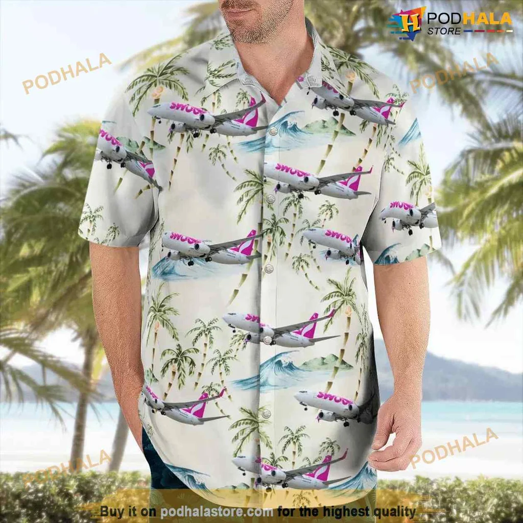 Boeing 737 Max 8 Hawaiian Shirt Featuring Tropical Design For Men And Women