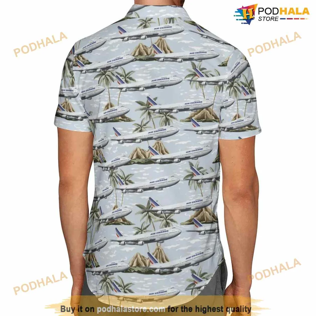 Boeing 747 Tropical Aloha Shirt With Vibrant Vacation Design Boeing 747 Tropical Aloha Shirt With Vibrant Vacation Design