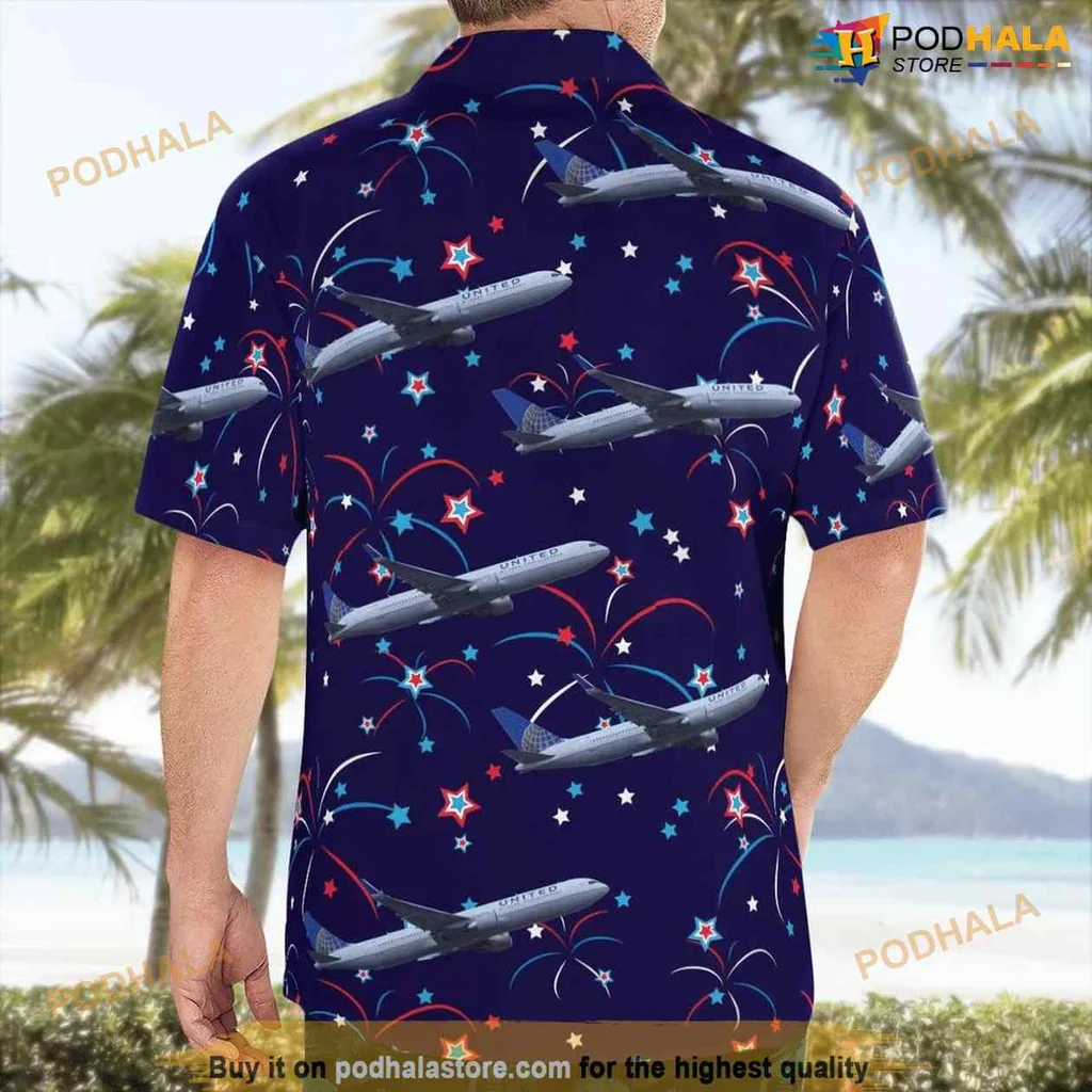 Boeing 767 Aviation Tropical Shirt With Colorful Airplane Pattern Boeing 767 Aviation Tropical Shirt With Colorful Airplane Pattern