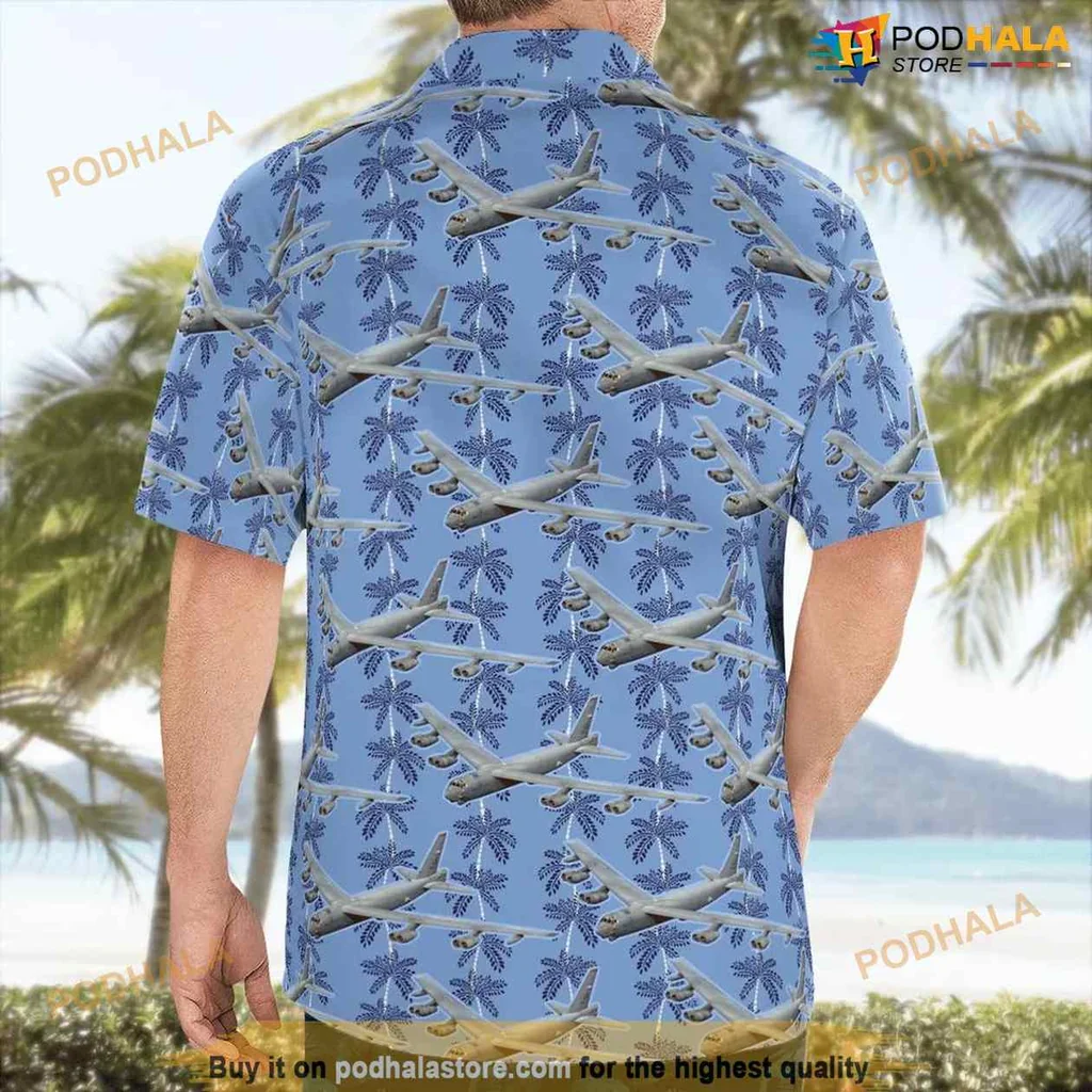 Boeing B 52 Stratofortress Aloha Shirt With Tropical Palm Design Boeing B 52 Stratofortress Aloha Shirt With Tropical Palm Design