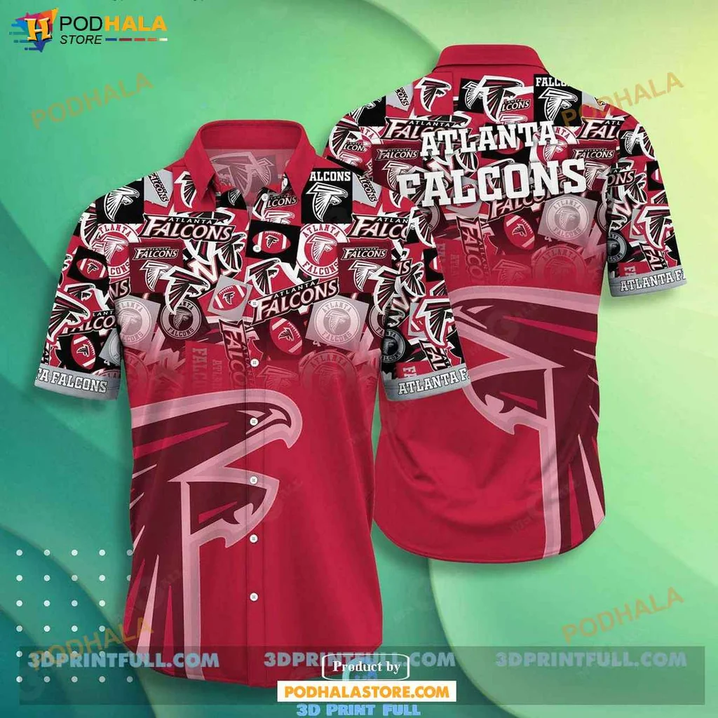 Bold Falcons Fan Hawaiian Shirt, Vibrant Atlanta Falcons Summer Gift