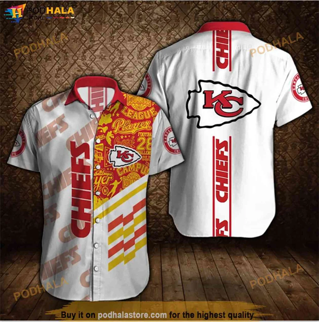 Bold Kansas City Chiefs Aloha Shirt, Vibrant Nfl Gift For Fans And Tailgaters