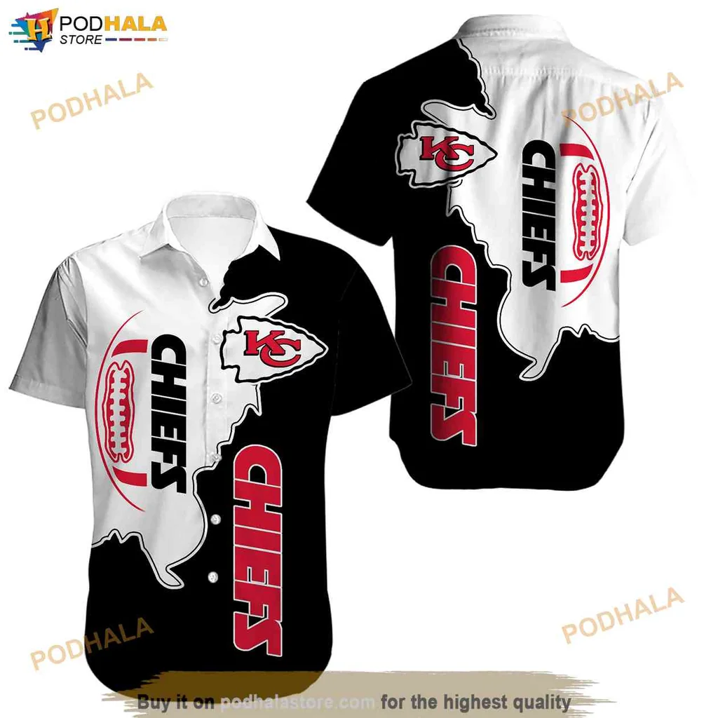 Bold Kansas City Chiefs Shirt, Summer Beach Button Down For Nfl Fans
