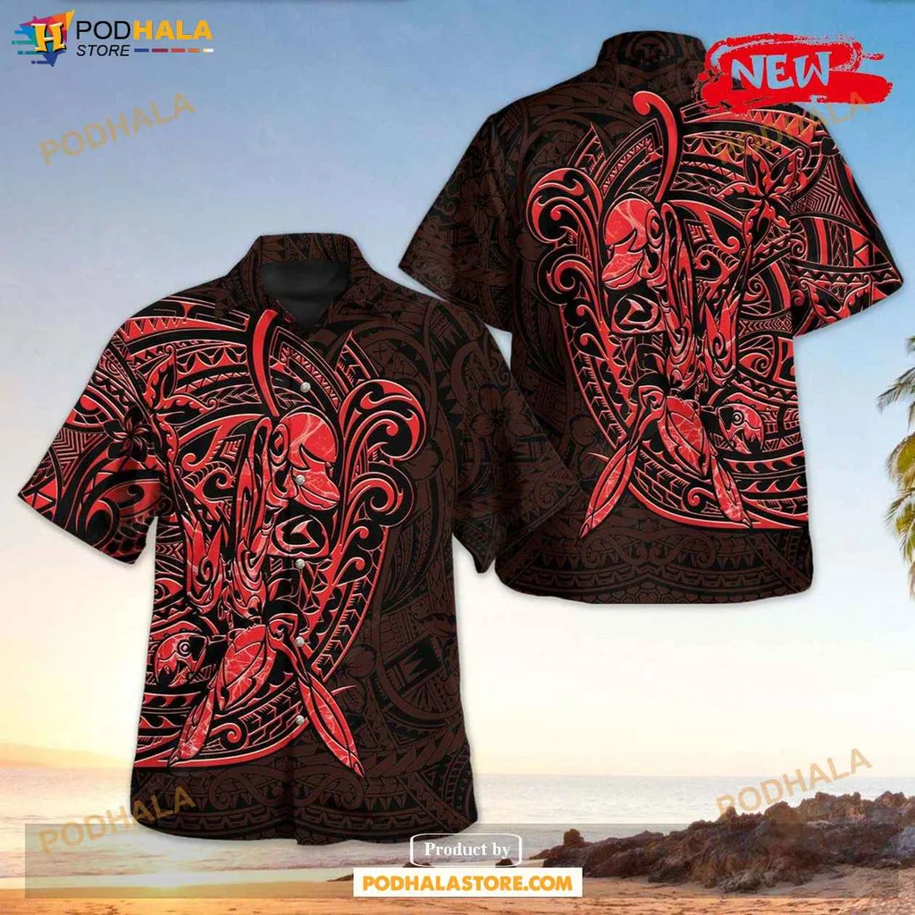 Bold Scizor Aloha Shirt, Tropical Polynesian Design For Casual Wear