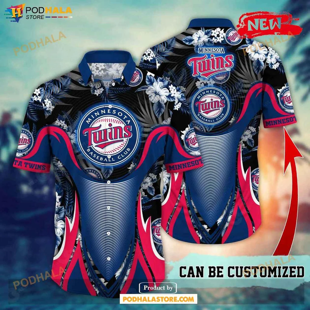 Bold Twins Aloha Shirt, Vibrant Summer Baseball Shirt With Floral Design